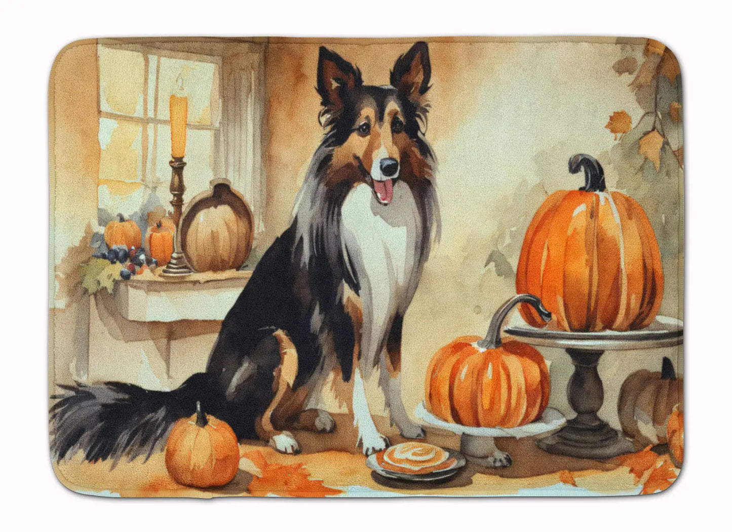 Collie Fall Memory Foam Kitchen Mat
