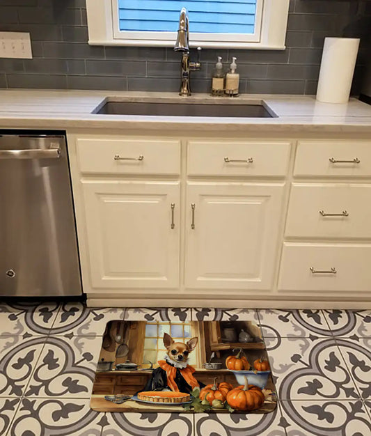 Chihuahua Fall Memory Foam Kitchen Mat