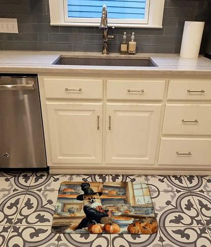 Pomeranian Fall Memory Foam Kitchen Mat